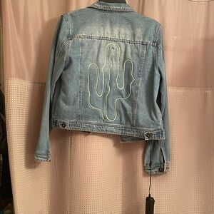 Classic Light Blue Distressed Denim Jacket